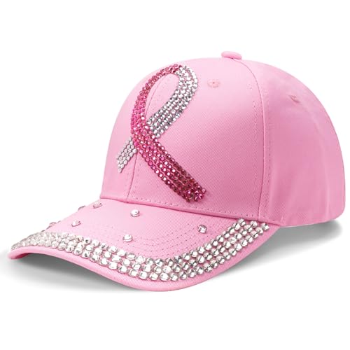 American Flag Hats Love Breast Cancer Adjustable Rhinestone Baseball Cap USA Patriotic Embroidered Baseball Trucker Hat C-33