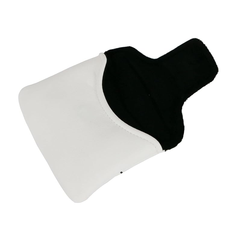 White Spider Embroidery Golf Putter Head Cover with Magnetic Closure