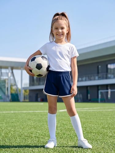 Girls Cotton Athletic Shorts 6-Pack Toddler Summer Sports Active Wear
