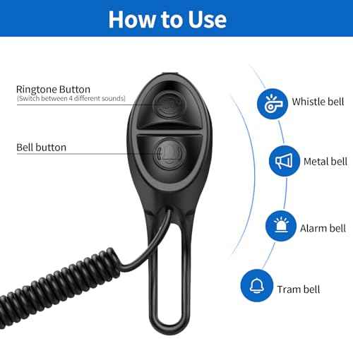 YOUNGFLY Electric Bike Horn Bicycle Bell, 120db Electronic Bicycle Horn with USB Waterproof Plug 4 Sound Modes, for Kids Boys Adults Mountain Bike Accessories
