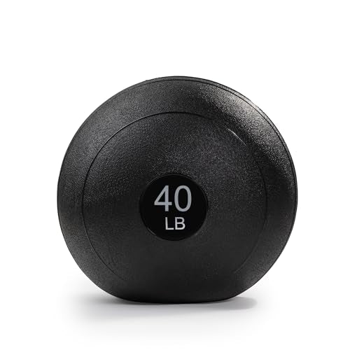 Sunny Health & Fitness Ultra-Durable Slam Ball, Sand Filled No-Bounce Core, Non-Slip Grip ? Available in 10?50 lbs