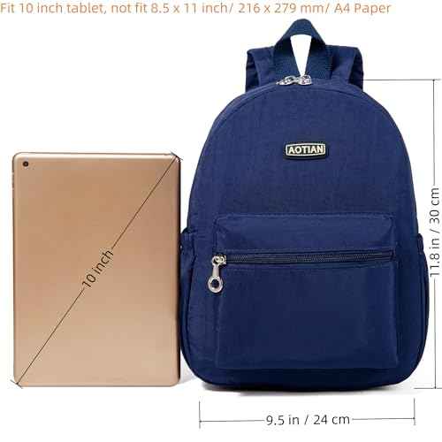 AOTIAN Mini Lightweight 11.8 Inch Backpack Durable Travel Hiking Women and Girls Small Daypack, 7 Liters Blue