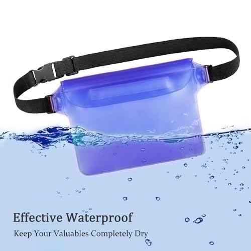CADONO 2-Pack Waterproof Pouch with Adjustable Waist Strap | Screen Touch Sensitive Dry Bag, Keep Your Phone and Valuables Dry, Perfect for Swimming Kayaking Boating Fishing Beach Diving