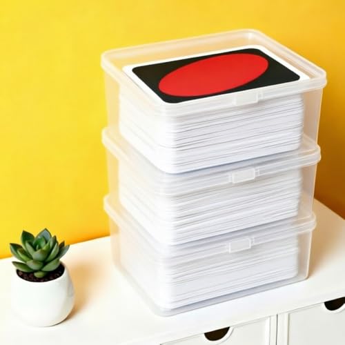 6PCS Clear Plastic Card Holders for UNO Cards, Card Storage Box Set