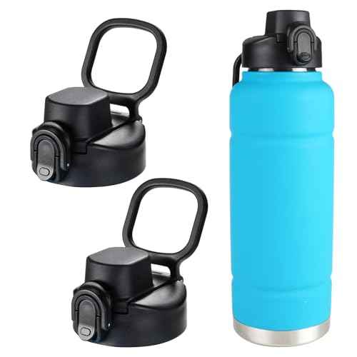 Auto Spout Lid for Bubba Trailblazer 24 32 40 oz Water Bottle, 2 Pack Lid Compatible with Bubba Flo Kids 16oz Wide Mouth Water Bottle, Portable Replacement Cap£¨2pcs£©