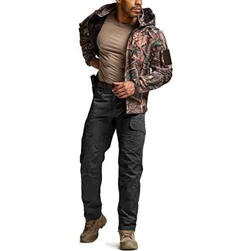 CQR Men's Tactical Pants, Water Resistant Ripstop Cargo Pants, Lightweight EDC Work Hiking Pants, Outdoor Apparel