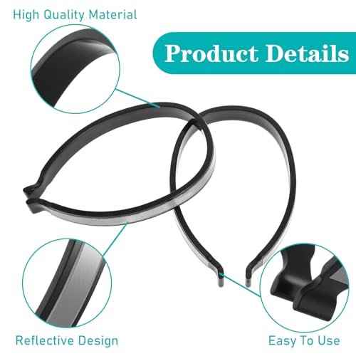 4Pcs High Reflective Cycling Trousers Clips, Safety Bicycle Elastic Ankle Cuffs Bands, Outdoor Recreation Cycling Trouser Clip Pant Leg Cuff Clip Reflective Gear for Riding Fishing Outdoor