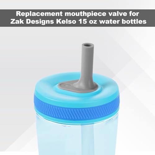 8pcs Replacement Bite Valve for Zak Kelso 15oz Water Bottle Gray with Cleaning Brush