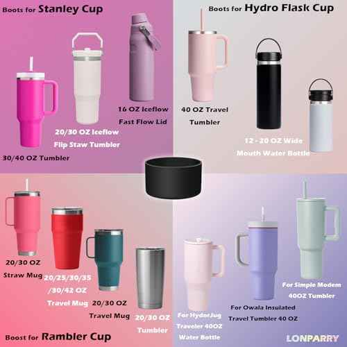 2-Pack Silicone Boot for Stanley 40 30 oz Quencher Adventure Tumbler, IceFlow 30 20 oz, Stanley Cup Protector