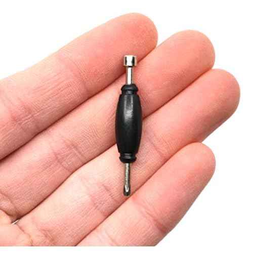 Teak Tuning Standard Fingerboard Tool, Screwdriver and Nut Driver, Black Colorway, Pack of 1