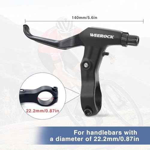 WEEROCK Bike Calip Brake Set Front and Rear C Brake Set, Rim Brake Set with Aluminium Alloy Brake levers, Bike Cables for Kids Bike, Child Bike, Student Bicycle, BMX£¬Beach Bike, Commuter Bike