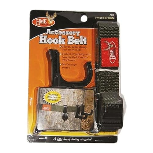 Heavy-Duty Tree Mount Hunting Hook Belt with 3 Large Cupped Hooks