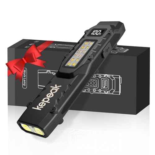 KEPEAK EDC Flashlight, Small Pocket Flat Flashlight, LED Flashlight Rechargeable USB C, Bright Flash Lights with Clip for Camping, Emergency