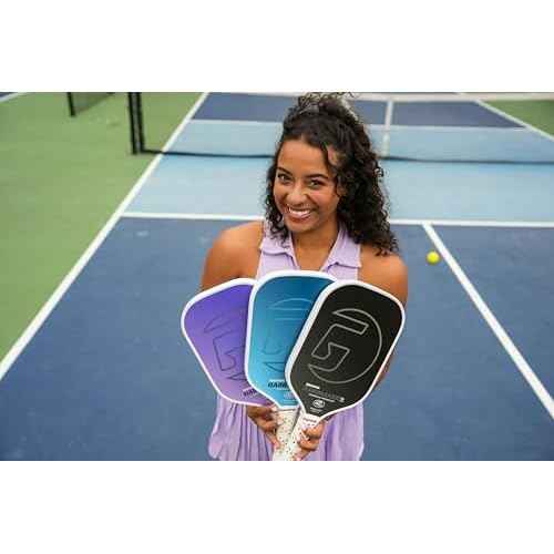GAMMA Rainmaker Pickleball Paddle ? Lightweight, Large Sweet Spot, Microbead Carbon Fiber Face for Increased Spin & Control, Customizable Swing Weight, 16mm & Available in 6 Colors