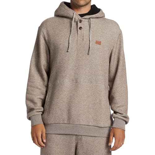 Billabong mens Hudson Pullover Fleece Double Button Sweatshirt