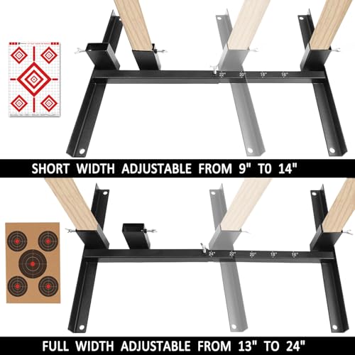 Shooting Target Stand with Paper Targets - Adjustable, Durable Iron Frame for Range & Practice