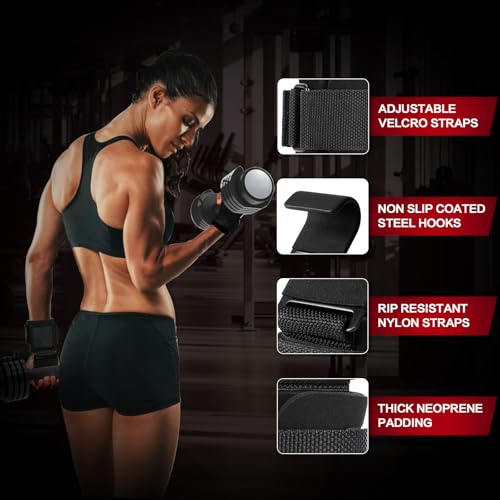 Heavy Duty Weight Lifting Hooks for Deadlift & Powerlifting - 2 Pack