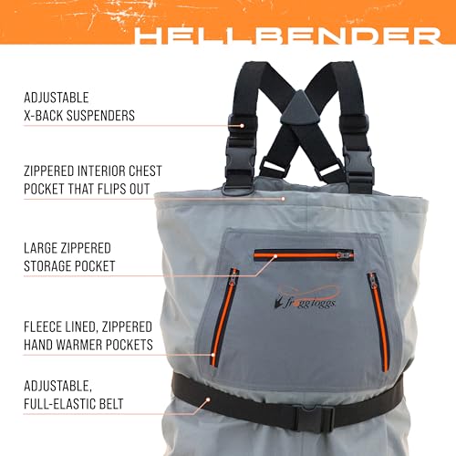 FROGG TOGGS Hellbender Breathable Waterproof Stockingfoot Fishing Chest Wader for Fishing