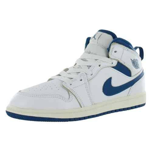 Jordan Little Kid's 1 Mid SE White/Industrial Blue-Sail (FN7493 141) - 3