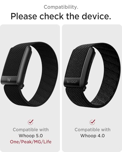 Black Silicone Fitness Watch Band for WHOOP 4.0/5.0 - Waterproof & Breathable