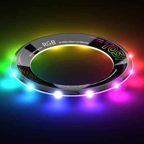 TOSY Flying Ring - 16 Million Color RGB or 12 LEDs, Super Bright, Lost Mode, Auto Light Up, Camping Essentials for Kids/Teens/Boy/Girl, Safe & Soft, Waterproof, Pool/Beach Games, Lightweight Toy