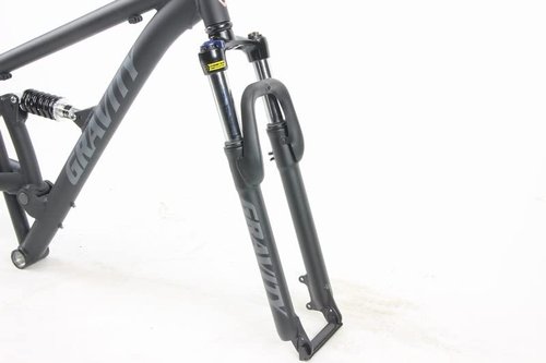 Gravity FSX 29 inch Wheel Aluminum Dual Suspension Mountain Bike ATB Bike Frame (Satin Nautical Blue, 15 inch = Small fits* 5'6" to 5'9")