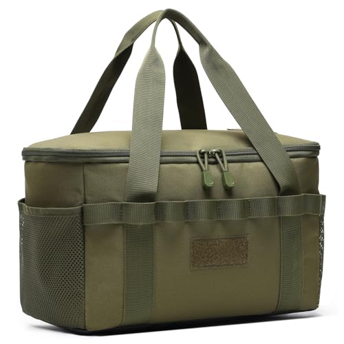 Tactical Camping Storage Bag 14L with Carry Handles & OD Green