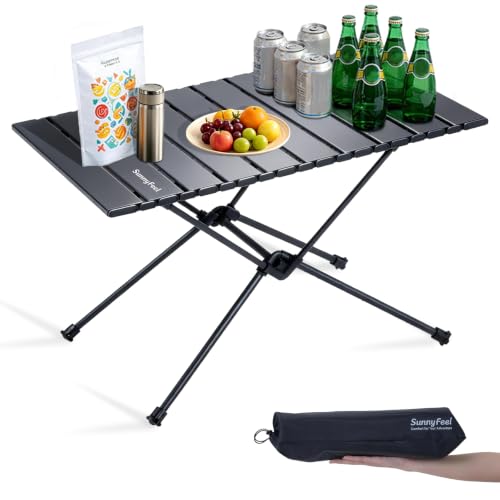 Portable Camping Side Table - Folding Lightweight Beach Table 23 Inch Medium