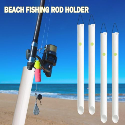 White 27in Tubular Sand Spike for Surf Fishing Rod Holder Beach Shore River