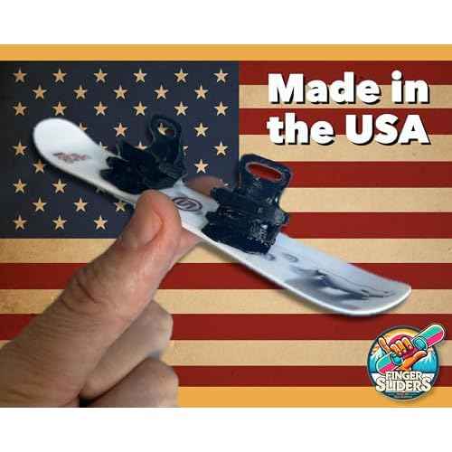 Finger Sliders Dead Sled Mini Snowboard ? Finger Board with Bindings for Tricks, Fingerwear¢â Grip Tech, Desk Fidget & Snowboard Decor for Snowboarders