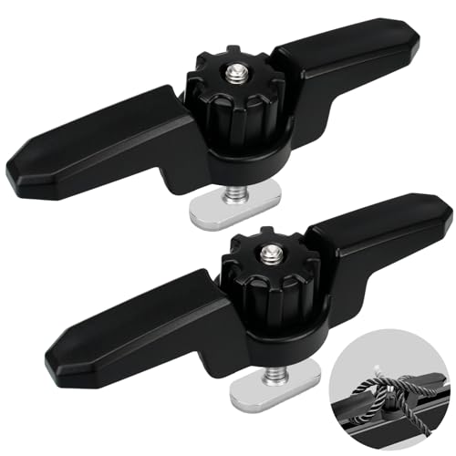 Kayak Track Mount Anchor Cleat 2 Pack - Easy Rope Tying Watercraft Accessory