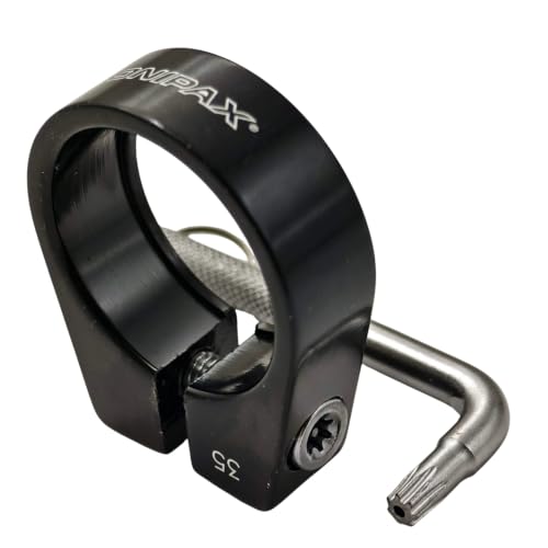 Anti-Theft Bike Seatpost Clamp 31.8mm 34.9mm Secure 7-Lobe Pin Bolt - 34.9MM