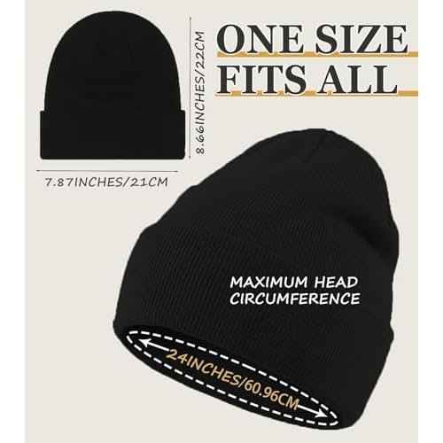 100% Cotton Beanies for Men Women Cotton Hats Soft Warm Unisex Cuffed Plain Skull Hat Autumn Winter Slouchy Knitted Cap