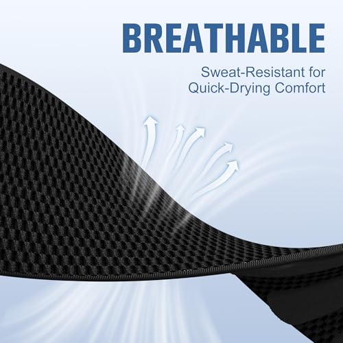 Getino Nylon Bicep Band for Whoop 5.0 - Breathable Sport Strap Black/Black