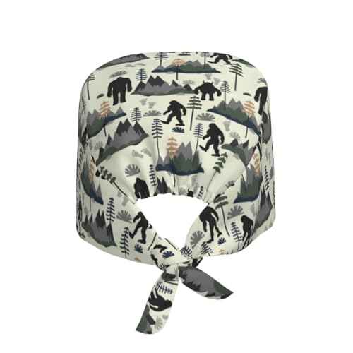 Working Cap Scrub Cap with Sweatband Adjustable Unisex Men Women Tie Back Hat Nurse Surgical Caps