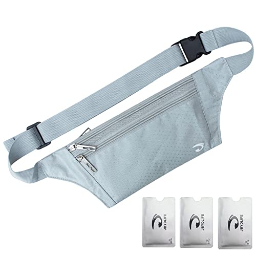 Naoki Waterproof Sports Waist Pack Bag with Silver Gray Variation