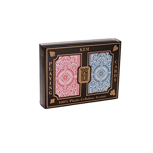 Kem Playing Cards Arrow Red and Blue, Bridge Size- Standard Index Playing Cards (Pack of 2) - 1007086