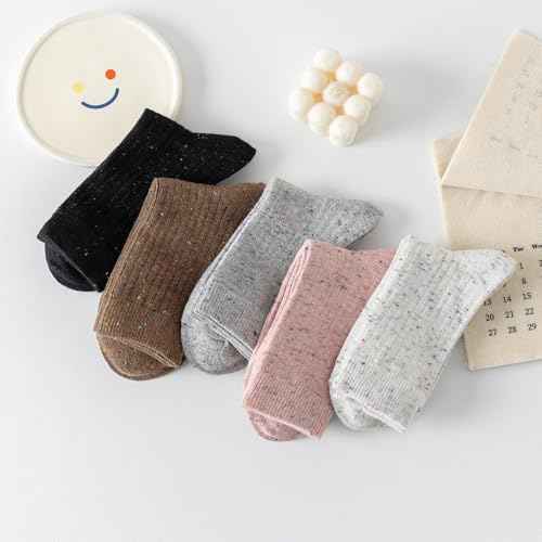 Wool Socks for Women - Winter Womens Socks 5 Pairs Soft Thermal Sock Fuzzy Warm Sock for Women Men