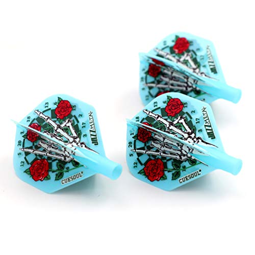 Dart Flights Standard Shape - Blue Jazzmatal, Compatible with AK7 Shafts