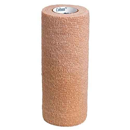 3M¢â Coban¢â Self-Adherent Wrap, 1586, Tan, 6 Inch x 5 Yards, 12 Rolls/Case