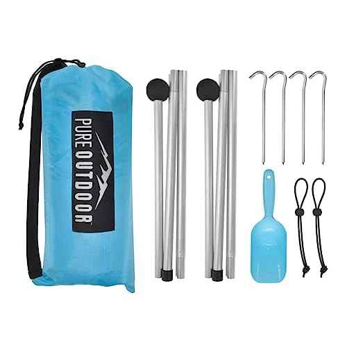Monoprice 7-Foot, 4-Person Sunshade - with UPF 50+ UV Protection, Lightweight Lycra Fabric, Blue - Pure Outdoor Collection