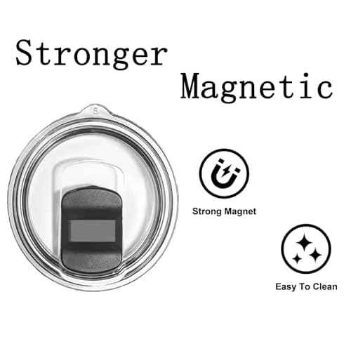 2 Pcs Magnetic Slider Replacement Block, Slider Lid Magnet for Yeti Lids 10 oz, 14oz, 16 oz, 20 oz, 26 oz, 30 oz (Black+Black)