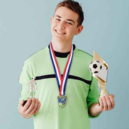 Donrime 12 Pieces Soccer Medals for Kids, Gold Metals Awards Medal for Kid¡¯s Sports Soccer Games, Soccer Party Favors, 2 Inches