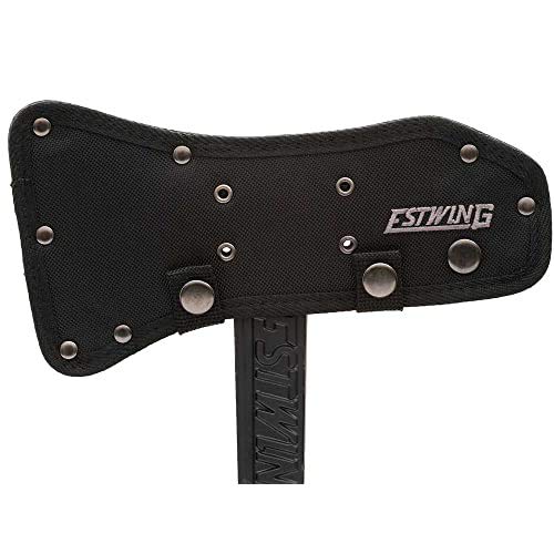 ESTWING Tomahawk Axe Black 16.25-inch Lightweight Steel Hatchet with Shock Grip