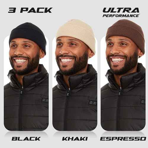 Ultra Performance 3 Pack Beanie Winter Hats for Men & Women Mens & Womens Skull Cap Beanies Hats