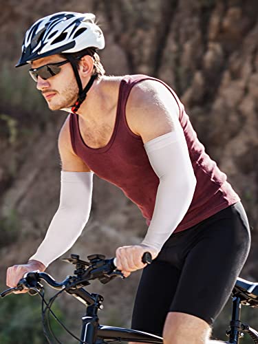 Cooling Sun Sleeves for Arms - 4 Pairs, Black, White, Gray, Royal Blue
