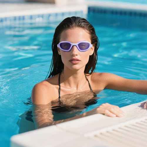 COPOZZ Swim Goggles Adult Women, Swimming Goggles for Women & Men, Anti-Fog No Leaking UV Protection for Adult