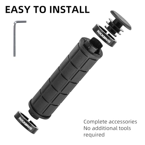 ROCKBROS Double Lock-On MTB Bike Handlebar Grips - Black