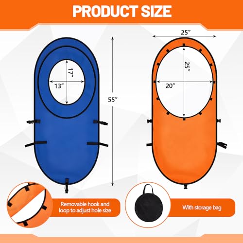 Large Pop Up Tennis Targets Set - Detachable Training Rings with Carry Bag