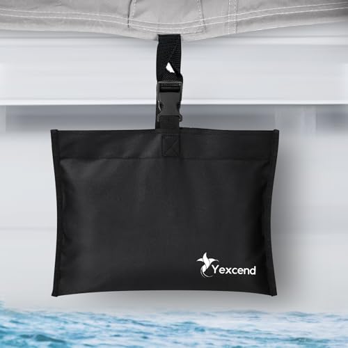 12-Pack Boat Cover Sand Bags Kit with Clips and Bags, Durable 600D Marine Canvas